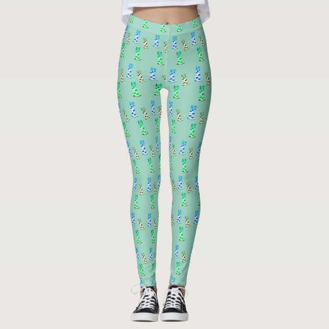 Boot Scoot Leggings (Green) (Front)