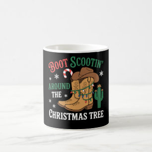 Boot Scootin Around The Christmas Tree Cowboy Xmas Coffee Mug