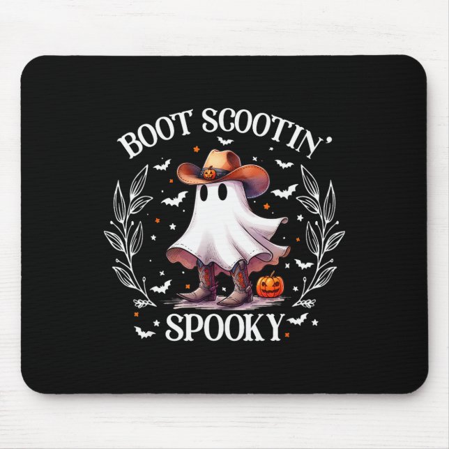 Boot Scootin Soky Retro Western Funny Halloween Cu Mouse Mat (Front)