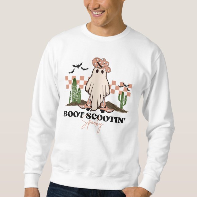 Boot Scootin Spooky Halloween Sweatshirt (Front)