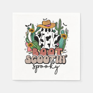 Boot Scootin_ Spooky, Western Halloween, Country M Napkin