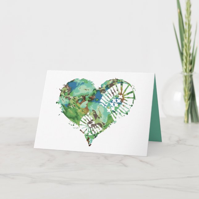 boot stomp heart holiday card (Front)