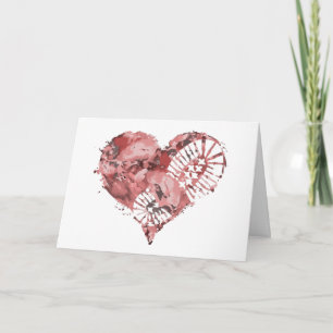 boot stomp heart holiday card