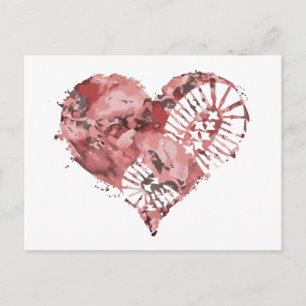 boot stomp heart holiday postcard