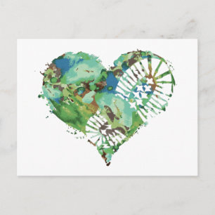 boot stomp heart holiday postcard