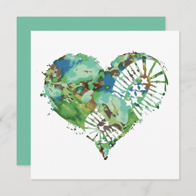 boot stomp heart invitation (Front/Back)