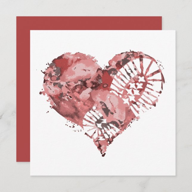 boot stomp heart invitation (Front/Back)