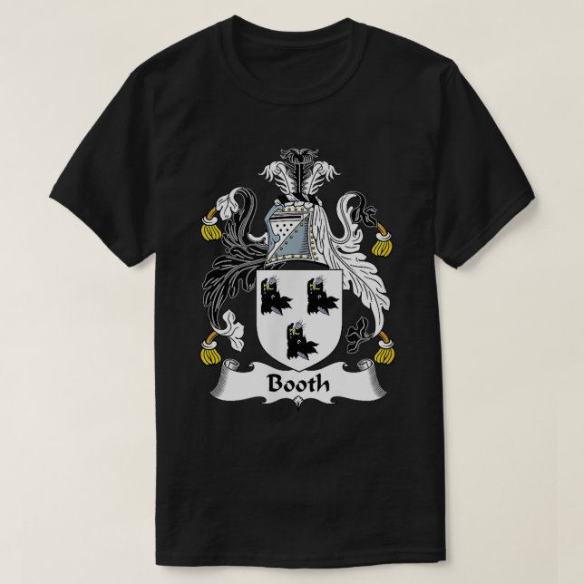 Booth Coat of Arms  Family Crest  T-Shirt (Design Front)