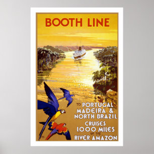 " Booth Line" Vintage Travel Poster