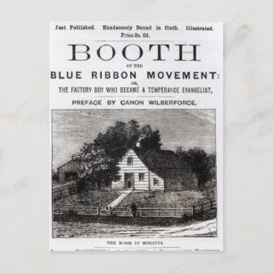 Booth of the Blue Ribbon Movement, 1883 Postcard
