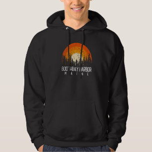 Boothbay Harbor Maine ME Retro Vintage 80s 90s Hoodie