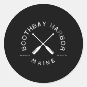 Boothbay Harbour Maine Classic Round Sticker