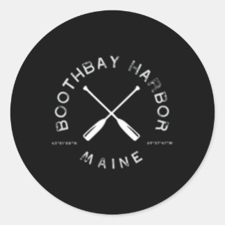 Boothbay Harbour Maine Classic Round Sticker