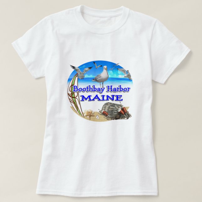 Boothbay Harbour T-Shirt (Design Front)