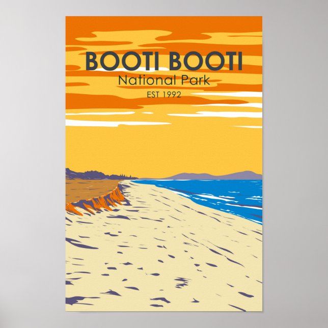 Booti Booti National Park Australia Vintage  Poster (Front)