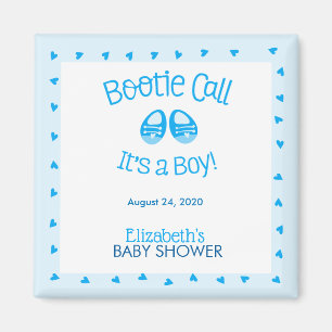 Bootie Call Blue Baby Boy Shower Magnet