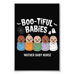 Bootiful Babies Mother Baby Nurse Halloween Photo Print