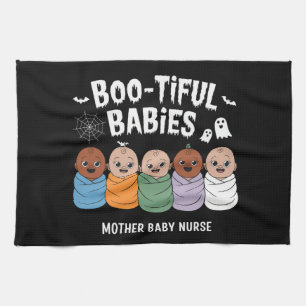 Bootiful Babies Mother Baby Nurse Halloween Tea Towel