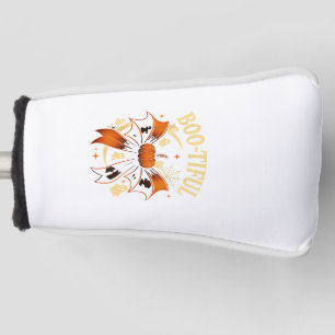  Bootiful Funny Halloween Coquette Bow Pumpkin  Golf Head Cover