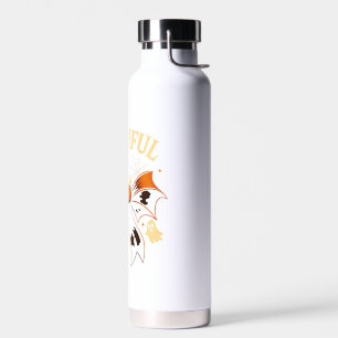 Bootiful Funny Halloween Coquette Bow Pumpkin Water Bottle