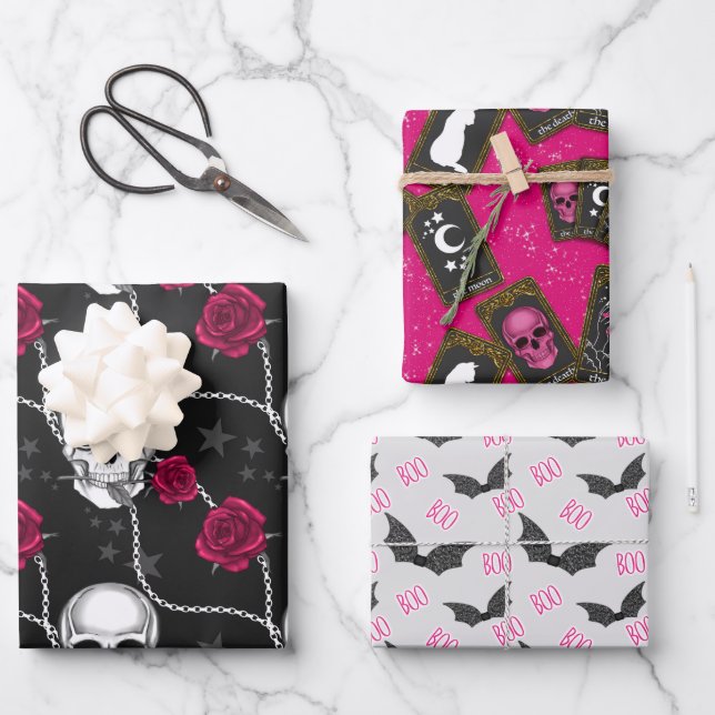 Bootiful Gothic Wrapping Paper Sheet (Front)