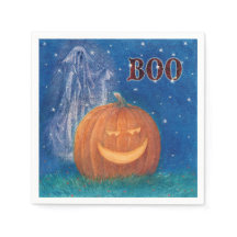Bootiful Halloween Big Pumpkin & Ghost