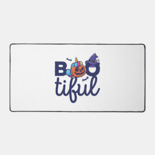 Bootiful Halloween Funny Unicorn Pumpkin lantern Desk Mat