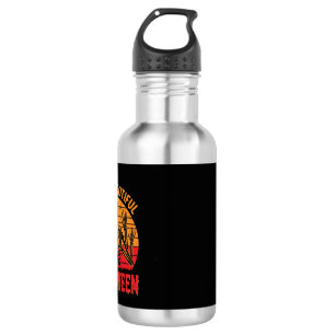 Bootiful Halloween Skeleton Heart Retro Sunset Des 532 Ml Water Bottle