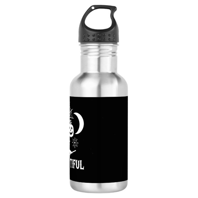 Bootiful Halloween Witch Moon Design_1 532 Ml Water Bottle (Front)