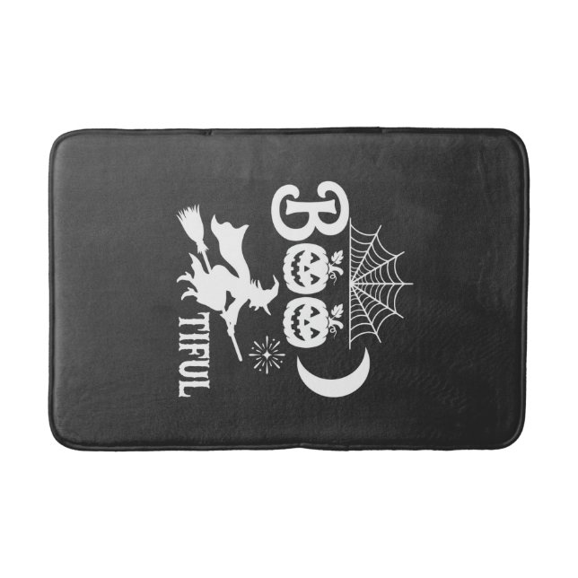 Bootiful Halloween Witch Moon Design_1 Bath Mat (Front)
