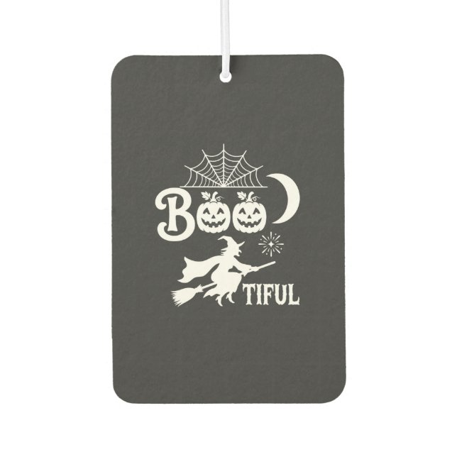 Bootiful Halloween Witch Moon Design_1 Car Air Freshener (Front)