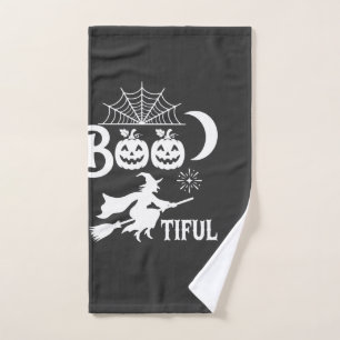 Bootiful Halloween Witch Moon Design_1 Hand Towel
