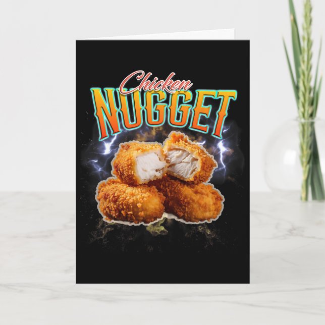 Bootleg Rap Funny Chicken Nugget Vintage 90s  Card (Front)