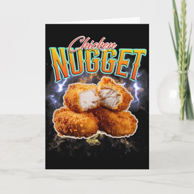 Bootleg Rap Funny Chicken Nugget Vintage 90s  Card (Front)