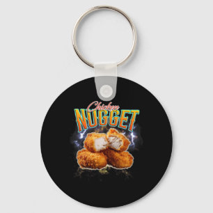 Bootleg Rap Funny Chicken Nugget Vintage 90s Key Ring