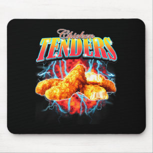 Bootleg Rap Funny Chicken Tenders Vintage 90s Heav Mouse Mat