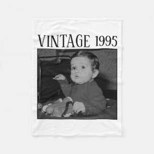 Bootleg Vintage Happy Birthday Photo Family 2w1 Fleece Blanket