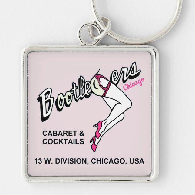 Bootleggers Cabaret and Cocktails, Chicago, IL Key Ring (Front)