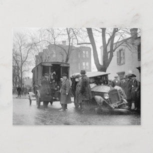 Bootlegger's Wrecked Car, 1922 Postcard