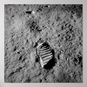 Bootprint On The Moon - Apollo 11 - 1969 Poster