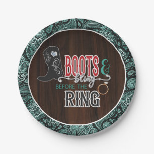 Boots and Bling Before the Ring Plate - Turq