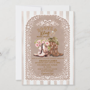 Boots and Bling Cowboy Cowgirl Couples Shower  Invitation