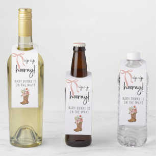 Boots and Bows Bottle Hanger Tags