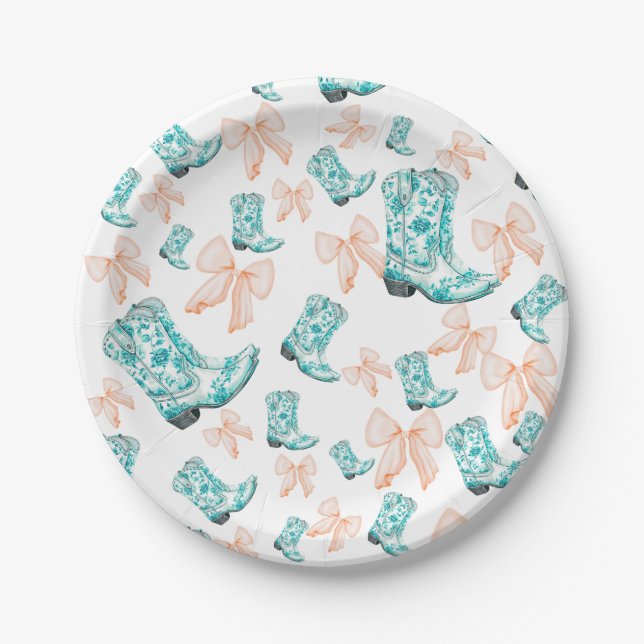 Boots and Bows Paper Plate (Front)