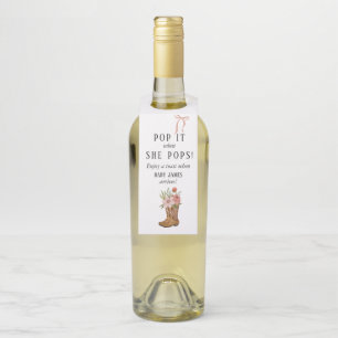 Boots and Bows POP IT Bottle Tag