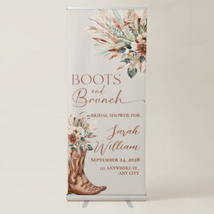 Boots and Brunch Bridal Shower Retractable Banner