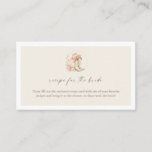 Boots and Brunch Western Floral Bridal Shower Enclosure Card