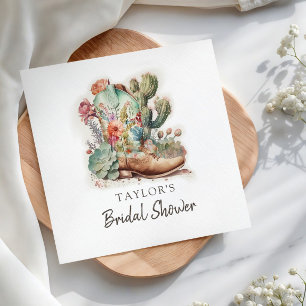 Boots and Bubblly Western Bridal Shower Napkin