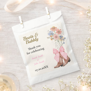 Boots and Bubbly Bridal Shower Favour Bags