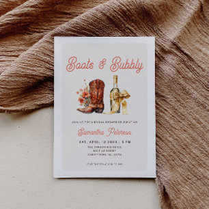 Boots and Bubbly Bridal Shower Invitation